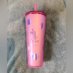 Disneyland Piglet Pink Starbucks Tumbler/Polka dot